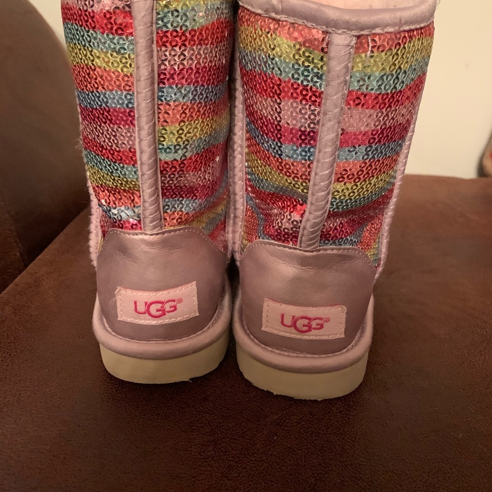 Girls genuine rainbow classic UGGS boots